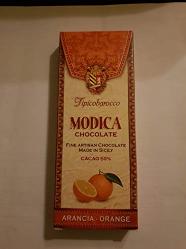 100% handwerklich hergestellte Modica-Schokolade, altes Rezept, erhältlich in verschiedenen Geschmacksrichtungen, 100 g - Orange 100% handwerklich hergestellte Modica-Schokolade, altes Rezept, erhältlich in verschiedenen Geschmacksrichtungen, 100 g - Orange von SICILIA BEDDA CAPACI