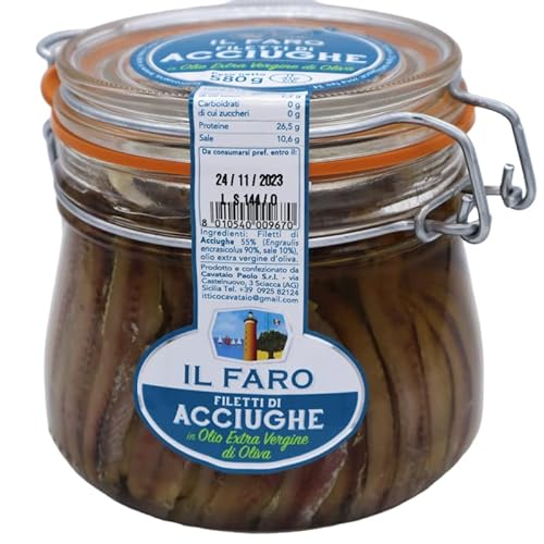 Feine sizilianische Sardellenfilets, in Evo-Öl, 580 g von SICILIA BEDDA CAPACI
