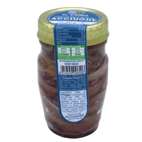 Filets von feinen sizilianischen Sardellen in Öl 80g Filets von feinen sizilianischen Sardellen in Öl 80g von SICILIA BEDDA CAPACI