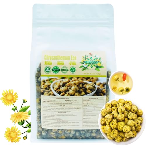 SIFANGDA Chrysanthemen Tee 胎菊花 4.23oz(120g) Premium Natürlicher Getrockneter Chrysanthemenblüten Tai Ju Kräutertee von SIFANGDA