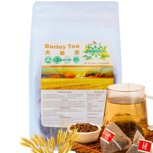 SIFANGDA Gersten Tee 大麦茶 8.8oz(250g,5gx50P) Barley Tea Natürlicher Chinesischer Kräuter Tee von SIFANGDA