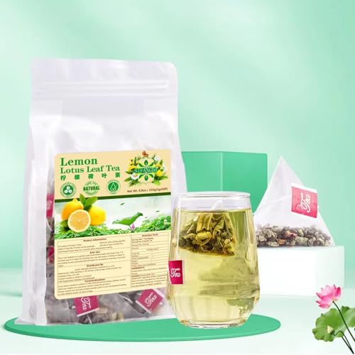 SIFANGDA Zitrone Lotus Blatt Tee 柠檬荷叶茶 8.8oz(250g,5gx50P) Lemon Lotus Leaf Tea Natürlicher Chinesischer Kräuter Tee von SIFANGDA