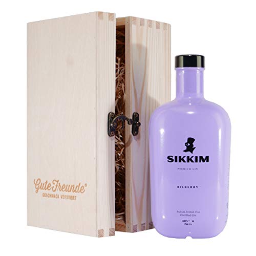 Sikkim Bilberry Gin mit Geschenk-Holzkiste von SIKKIM