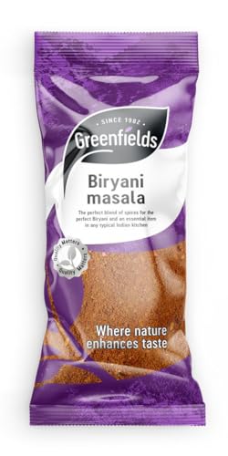 Biryani Masala Gewürzmischung – gemahlenes Gewürz – 75 g Beutel – Greenfields Biryani Masala Gewürzmischung – gemahlenes Gewürz – 75 g Beutel – Greenfields von · SINCE 1982 . GREENFIELDS