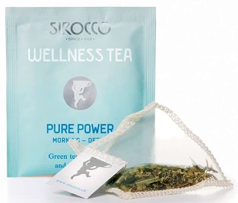 Sirocco Tee - DETOX – WELLNESS Tea Pure Power - Organisches Grüntee mit Mate und Zitrusaromen - 100 Teebeutel (BULK-HOTEL-PAKET) von SIROCCO TEA