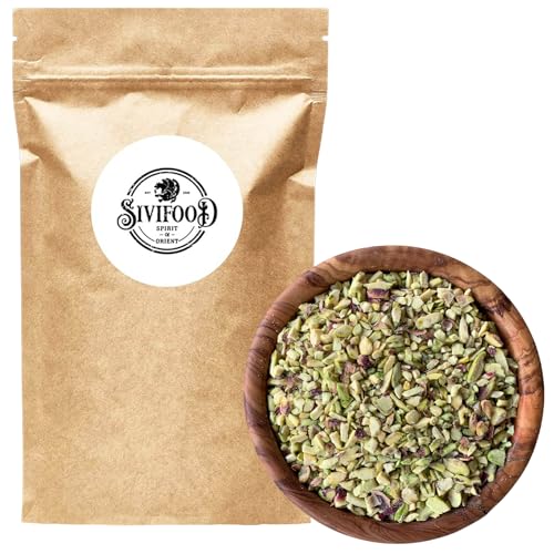 SIVIFOOD Pistazienkerne grob gehackt 250g - gehackte Pistazien grün naturbelassen ungesalzen unbehandelt zum Backen in Premium Qualität natürlich vegan Topping für Baklava Kuchen Eis Dubai-Schokolade SIVIFOOD Pistazienkerne grob gehackt 250g - gehackte Pistazien grün naturbelassen ungesalzen unbehandelt zum Backen in Premium Qualität natürlich vegan Topping für Baklava Kuchen Eis Dubai-Schokolade von SIVIFOOD SPIRIT - Of - ORIENT