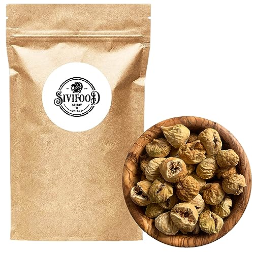 SIVIFOOD getrocknete Zwergfeigen ganz 600g - Mini-Feigen ungeschwefelt naturbelassen getrocknet ohne Zuckerzusatz in Großpackung Trockenfrüchte Bergfeigen trocken unbehandelt Kugelfeigen von SIVIFOOD SPIRIT - Of - ORIENT