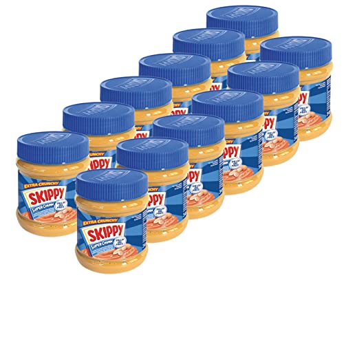 SKIPPY 12x 340g Erdnussbutter "Super Chunk" | Peanutbutter Ohne Palmöl | mit Erdnuss-Stückchen | 91% Erdnüsse | Crunchy Peanut Butter | Leckere Erdnussbutter mit vollem Geschmack SKIPPY 12x 340g Erdnussbutter "Super Chunk" | Peanutbutter Ohne Palmöl | mit Erdnuss-Stückchen | 91% Erdnüsse | Crunchy Peanut Butter | Leckere Erdnussbutter mit vollem Geschmack von SKIPPY