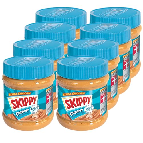 SKIPPY 8x 340g Erdnussbutter "Creamy" | Peanutbutter Ohne Palmöl | Extra Smooth und aus 91% Erdnüssen | ohne Stückchen | Leckere Erdnussbutter mit vollem und cremigen Geschmack SKIPPY 8x 340g Erdnussbutter "Creamy" | Peanutbutter Ohne Palmöl | Extra Smooth und aus 91% Erdnüssen | ohne Stückchen | Leckere Erdnussbutter mit vollem und cremigen Geschmack von SKIPPY