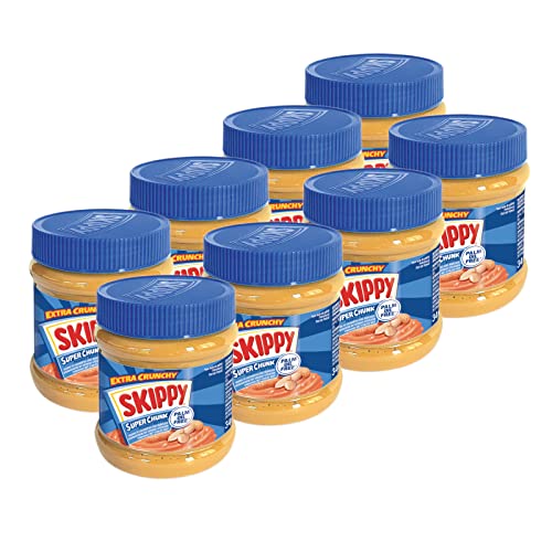 SKIPPY 8x 340g Erdnussbutter "Super Chunk" | Peanutbutter Ohne Palmöl | mit Erdnuss-Stückchen | 91% Erdnüsse | Crunchy Peanut Butter SKIPPY 8x 340g Erdnussbutter "Super Chunk" | Peanutbutter Ohne Palmöl | mit Erdnuss-Stückchen | 91% Erdnüsse | Crunchy Peanut Butter von SKIPPY