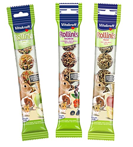 SKUURTFR 3 PACK MIXED VITAKRAFT SMALL ANIMAL ROLLINIS RABBIT GUINEA PIG TREAT BALL SNACKS SKUURTFR 3 PACK MIXED VITAKRAFT SMALL ANIMAL ROLLINIS RABBIT GUINEA PIG TREAT BALL SNACKS von SKUURTFR