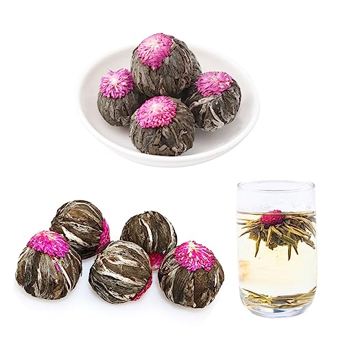 Blooming Tea Teekugeln, einzeln versiegelt, 10 Stück, handgebunden, natürliche grüne Teeblätter und essbare Blumen Blooming Tea Teekugeln, einzeln versiegelt, 10 Stück, handgebunden, natürliche grüne Teeblätter und essbare Blumen von SKYPRO