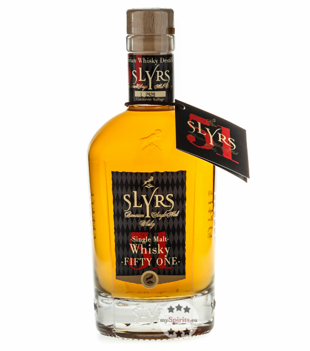 Slyrs Fifty-One Single Malt Whisky  (51 % vol., 0,35 Liter) von SLYRS Destillerie