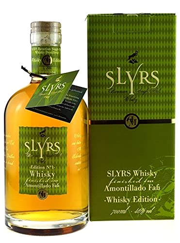 Rarität: Slyrs Whisky finished im Amontillado Faß 0,7l Edition 1 mit Geschenkpackung von SLYRS
