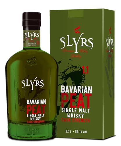 Slyrs Bavarian Peat Single Malt Cask Strength Whisky 56,1% Vol. 0,7l in Geschenkbox von SLYRS