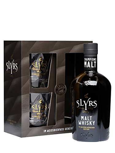 Slyrs Champions Malt Whisky FC Bayern München Edition Geschenkverpackung 0,7 Liter 40% Vol von SLYRS