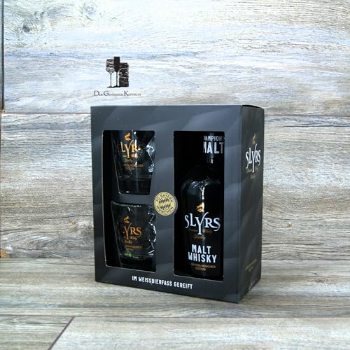 Slyrs Champions Malt Whisky FC Bayern München Edition Geschenkverpackung 0,7 Liter 40% Vol von SLYRS