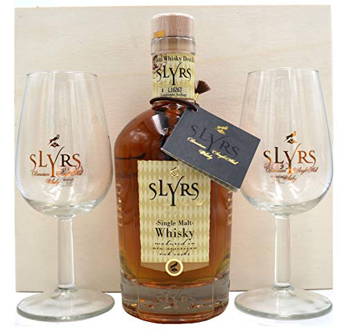 Slyrs Kerpalt Bavarian Single Malt Whisky 0,35l in Holzkiste + 2 Gläser von SLYRS