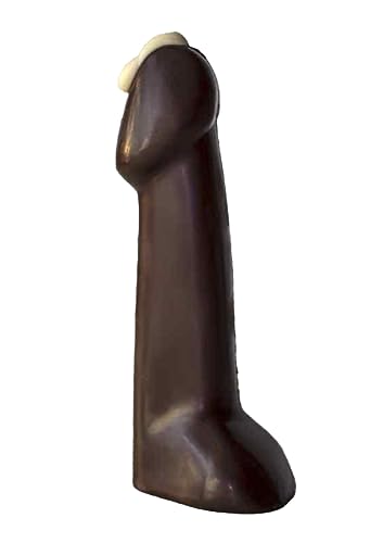 Lutscher mit witzigen Motiven aus Zucker oder Schokolade - Scherzartikel JGA Fun Lollipop Penis Lolli Vagina Lolly (Schoko-Penis Dunkel) von SMASH-ME