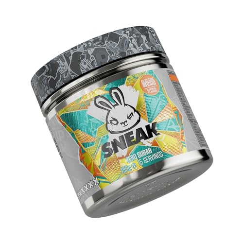 SNEAK | Elektrische Mango 150g Geschmack | In-Game Focus Boost Energy Drink, zuckerfrei, kalorienarm, vegetarisch | 15 Portionen von SNEAK