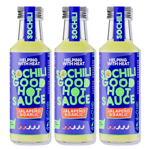SOCHILI GOOD SET | Dreierpack: 3x Bio-Saucen der Sorte Habanero & Mango | Milde Schärfe | Geschenkset | Perfekt zu Avocado, Pizza und Salat | Bio, fair & vegan von SOCHILI