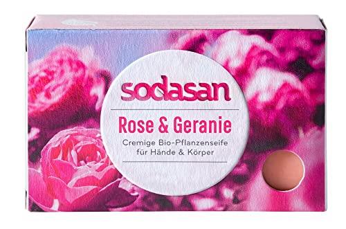 Sodasan Bar Soap Rose & Geranium (2 x 100 gr) von SODASAN