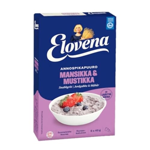 Elovena Strawberry-Blackberry Instant Porridge 1 BOX of 240g SÖPÖSÖPÖ pack (SOPOSOPO) von SÖPÖSÖPÖ