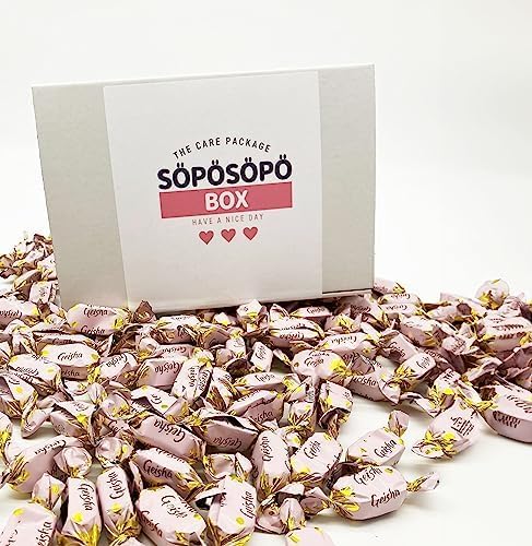 Fazer Geisha Milchschokoladen mit Haselnussfüllung 2lb 900g Beutel in einer Söpösöpö Box Finnische Süßigkeiten von SÖPÖSÖPÖ
