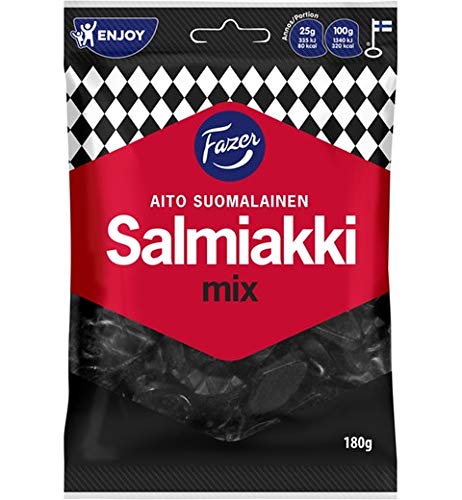 Fazer SalmiakkiMix wine g with liq Lakritze 6 Packungen of 180g SÖPÖSÖPÖ pack (SOPOSOPO) von SÖPÖSÖPÖ