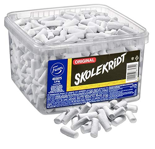 Fazer Skolekridt Filled Dragee Lakritze 1 Kasten of 2kg SÖPÖSÖPÖ pack (SOPOSOPO) von SÖPÖSÖPÖ