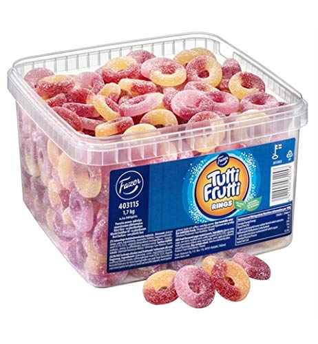Fazer Tutti Frutti Rings looseweight Gummy 1 Box of 1.7kg 6.3oz SÖPÖSÖPÖ pack (SOPOSOPO) von SÖPÖSÖPÖ
