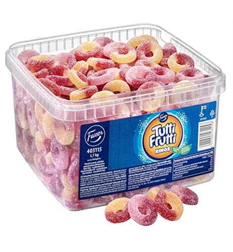 Fazer Tutti Frutti Rings looseweight Gummy 1 Box of 1.7kg 6.3oz SÖPÖSÖPÖ pack (SOPOSOPO) von SÖPÖSÖPÖ