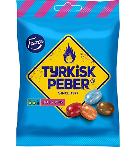 Fazer Tyrkisk Peber Hot & Sour Lakritze 2 Packungen of 150g SÖPÖSÖPÖ pack (SOPOSOPO) von SÖPÖSÖPÖ