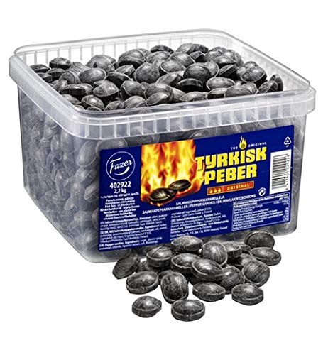 Fazer Tyrkisk Peber original pick & mix Liquorice 1 Box of 2.2kg 6.3oz SÖPÖSÖPÖ pack (SOPOSOPO) von SÖPÖSÖPÖ