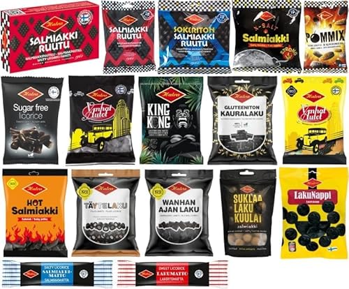 Halva Salmiakki and Licorice (Pack of 10 kind) - Pick Any 10 from Many Flavors Finland von SÖPÖSÖPÖ