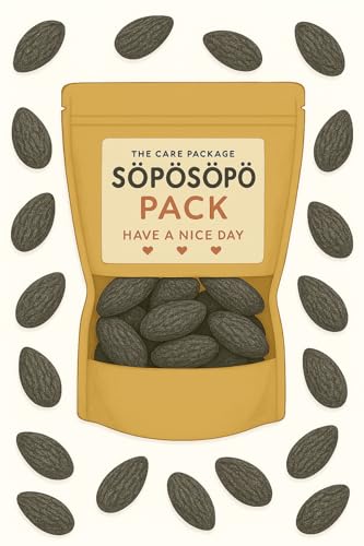 SÖPÖSÖPÖ Scandinavian Treat Pack – Salmiakki Pommi – 150g Nordische Süßigkeitentüte – Harte Salzlakritze mit Salmiak-Pulverkern – Finnischer Klassiker – Vegan-freundlich – soposopo Pack von SÖPÖSÖPÖ