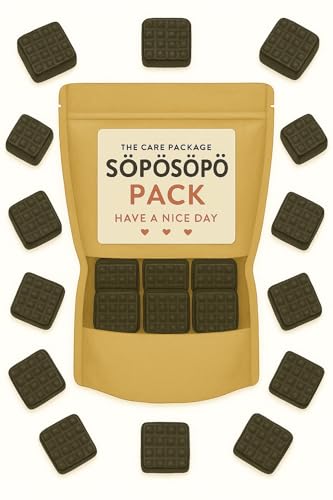 SÖPÖSÖPÖ Scandinavian Treat Pack – Salmiakkiruutu – 150g Nordische Süßigkeitentüte – Klassische finnische Salzlakritze seit 1960 – Intensiver Geschmack, traditioneller Stil – soposopo Pack von SÖPÖSÖPÖ