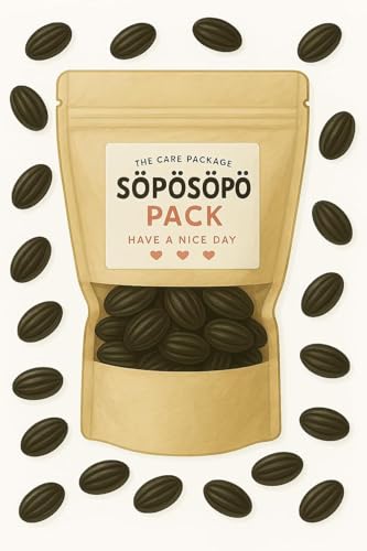 SÖPÖSÖPÖ Scandinavian Treat Pack – Tyrkisk Peber Original Salziges Lakritz – 150g Nordische Süßigkeitentüte – Intensiver Salmiakki-Geschmack – Vegan – Soposopo Pack von SÖPÖSÖPÖ