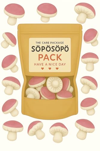 SÖPÖSÖPÖ Skandinavisches Genuss-Paket – Vaahtokanttarelli Marshmallow Pilz-Gummis – 150g Nordische Süßigkeitentüte – Weiche und verspielte pilzförmige Leckerei soposopo Pack von SÖPÖSÖPÖ