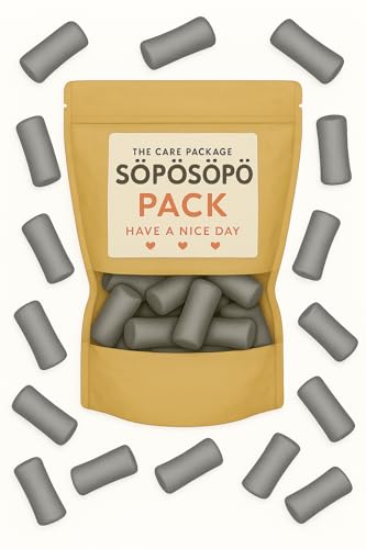 SÖPÖSÖPÖ Skandinavisches Naschpaket – Skolekridt Tyrkisk Peber Dragées – 150g Nordische Süßigkeitentüte – Knusprige Hülle mit würziger, salziger Lakritzfüllung – Vegan Salmiakki SÖPÖSÖPÖ-Pack von SÖPÖSÖPÖ