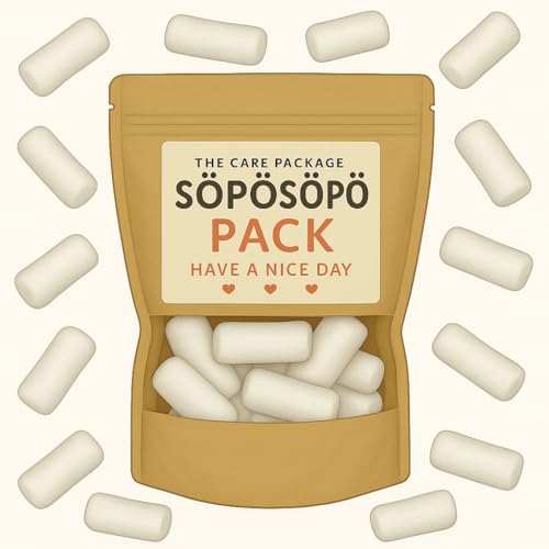 SÖPÖSÖPÖSÖPÖ Skandinavisches Naschpaket – Skolekridt Menthol-Dragée mit salziger Lakritzfüllung – 150g Nordische Süßigkeitentüte – Klassische Dänische Süßigkeit – Vegan SÖPÖSÖPÖ-Pack von SÖPÖSÖPÖ