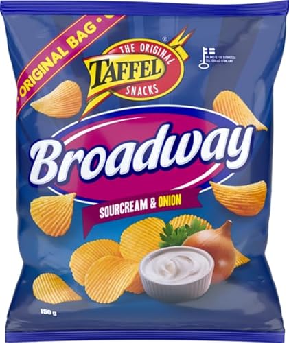 Taffel Broadway sour cream & onion flavored chips 1 Pack of 150g 5.3oz Taffel Broadway sour cream & onion flavored chips 1 Pack of 150g 5.3oz von SÖPÖSÖPÖ