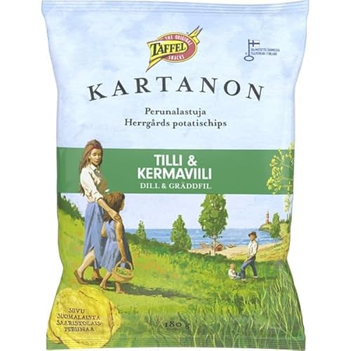 Taffel Kartanon dill & sour cream Snacks 1 Pack of 180g 6.3oz Taffel Kartanon dill & sour cream Snacks 1 Pack of 180g 6.3oz von SÖPÖSÖPÖ