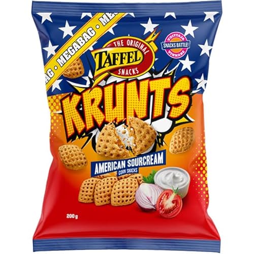 Taffel Krunts American sour cream flavored corn chips 1 Pack of 200g 7.1oz Taffel Krunts American sour cream flavored corn chips 1 Pack of 200g 7.1oz von SÖPÖSÖPÖ