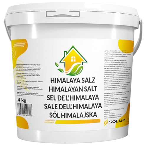 SOLUP Himalaya Salz fein 4Kg I Rosa Himalaya I Rosa Natursalz I Himalayan Pink Salt I Himalaya-salz fein Kristallsalz 100% Natürlich Ohne Zusatzstoffe I feines Salz I Ursprung Pakistan SOLUP Himalaya Salz fein 4Kg I Rosa Himalaya I Rosa Natursalz I Himalayan Pink Salt I Himalaya-salz fein Kristallsalz 100% Natürlich Ohne Zusatzstoffe I feines Salz I Ursprung Pakistan von SOLUP