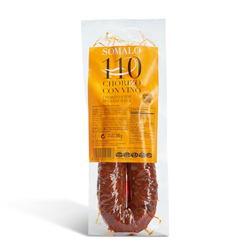 Chorizo Sarta Natural mit Rotwein, 200 g. 100% natürliche Chorizo. von SOMALO 110