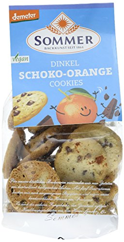 Sommer Dinkel Schoko-Orange Cookies vegan, demeter, von Sommer