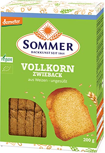 Sommer Weizen Vollkorn Zwieback, 200 g Sommer Weizen Vollkorn Zwieback, 200 g von Sommer
