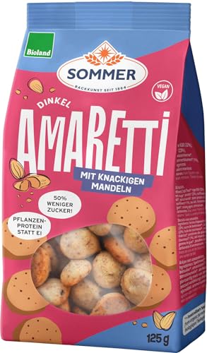 Sommer & Co. Bio Dinkel Amaretti mit Mandeln (6 x 125 gr) von SOMMER CABLE