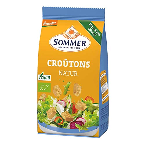 Sommer & Co. Bio Croutons Natur Geröstete Brotwürfel (2 x 100 gr) von SOMMER CABLE